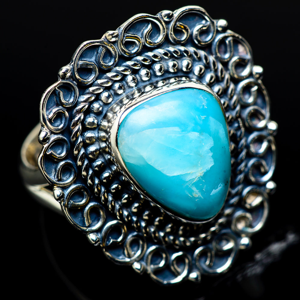 Larimar Rings handcrafted by Ana Silver Co - RING11021