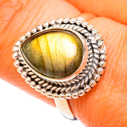 Labradorite Rings handcrafted by Ana Silver Co - RING110212