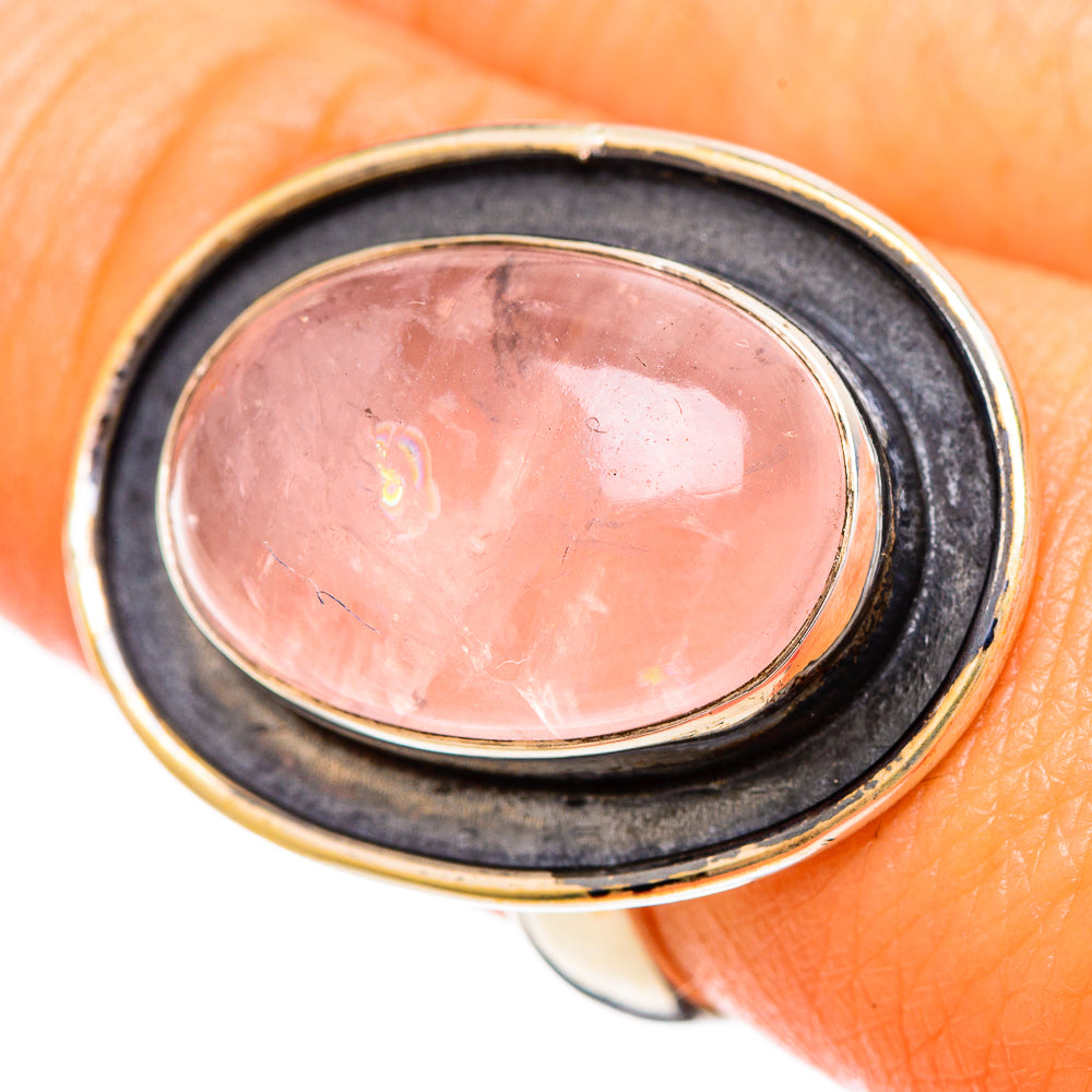 Rose Quartz Rings handcrafted by Ana Silver Co - RING110213