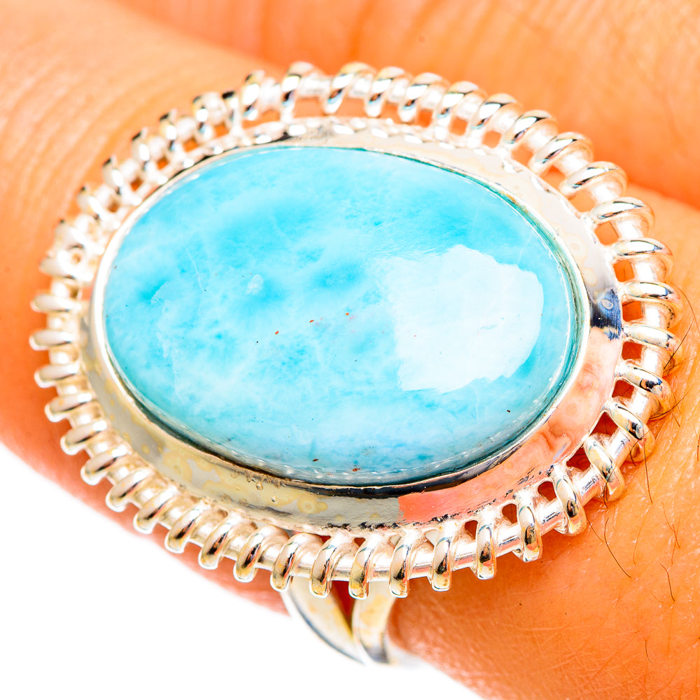 Larimar Rings handcrafted by Ana Silver Co - RING110233