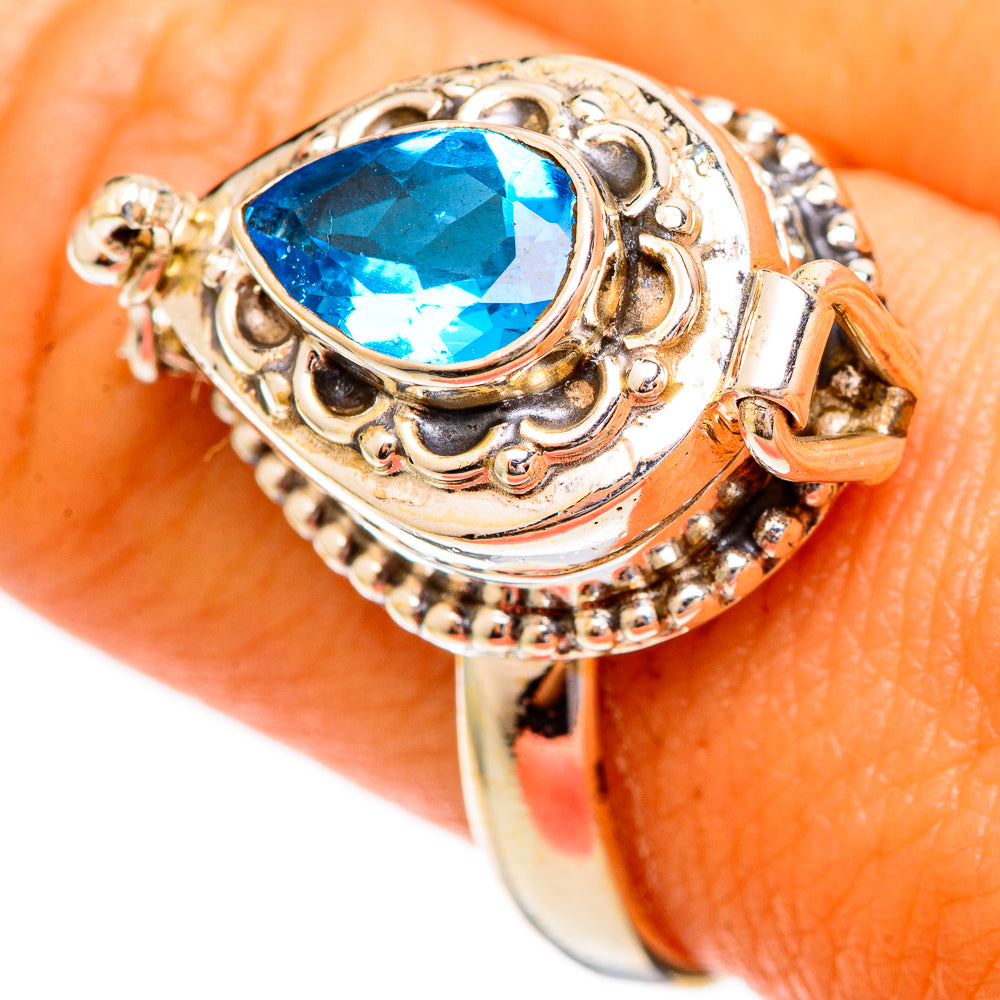 Blue Topaz Rings handcrafted by Ana Silver Co - RING110234