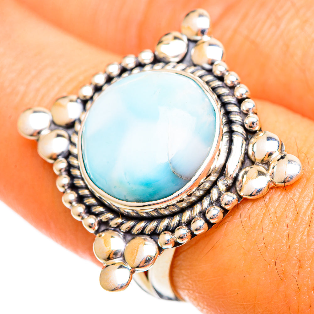 Larimar Rings handcrafted by Ana Silver Co - RING110236