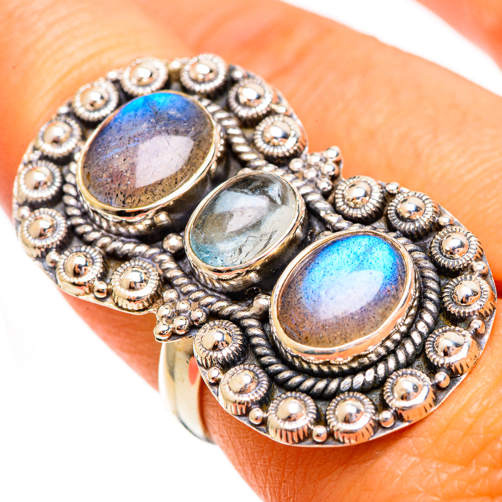 Labradorite Rings handcrafted by Ana Silver Co - RING110255