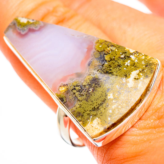 Plume Agate Rings handcrafted by Ana Silver Co - RING110264