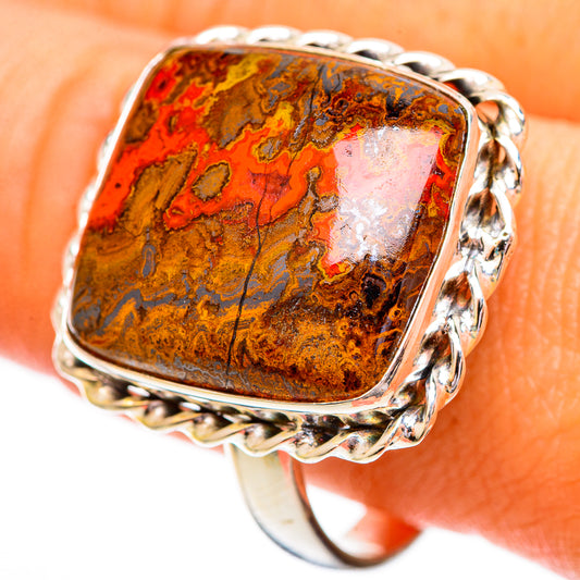 Moroccan Agate Rings handcrafted by Ana Silver Co - RING110272