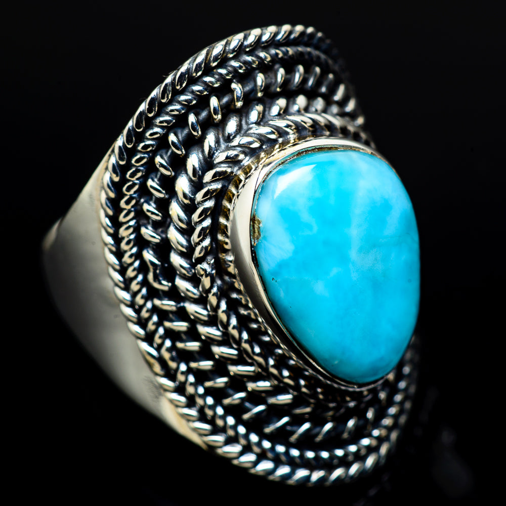 Larimar Rings handcrafted by Ana Silver Co - RING11028