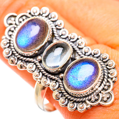 Labradorite Rings handcrafted by Ana Silver Co - RING110296