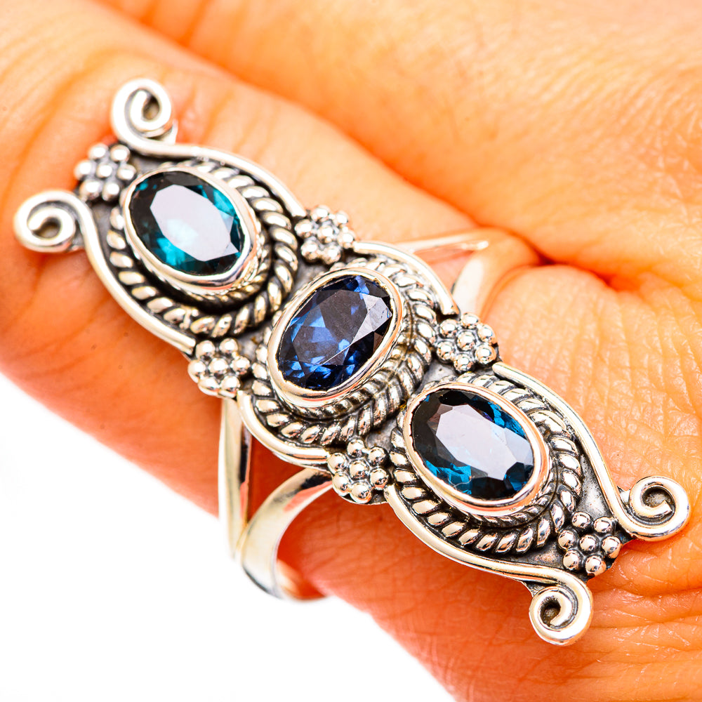 Blue Spinel Rings handcrafted by Ana Silver Co - RING110297