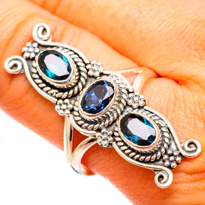 Blue Spinel Rings handcrafted by Ana Silver Co - RING110297