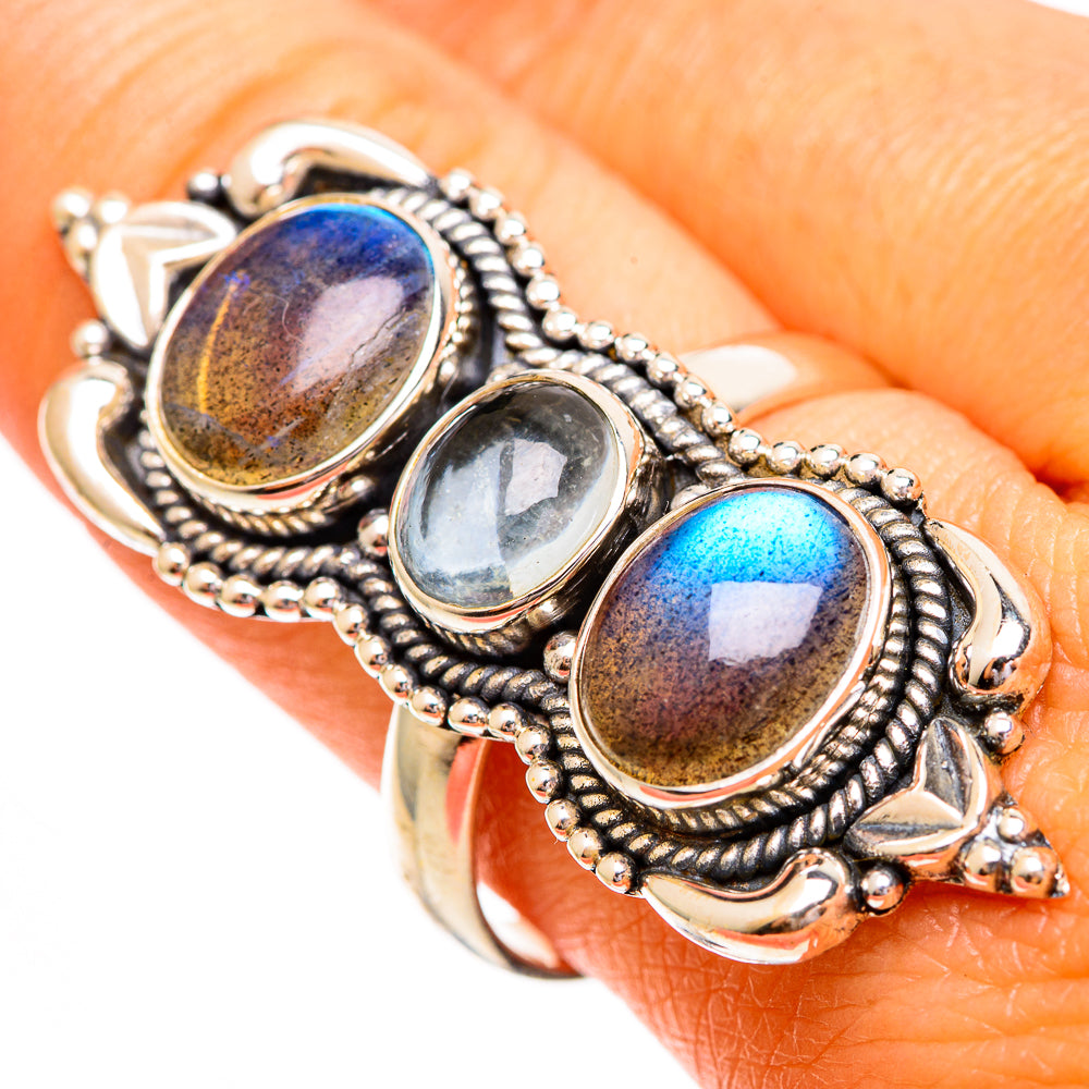 Labradorite Rings handcrafted by Ana Silver Co - RING110298