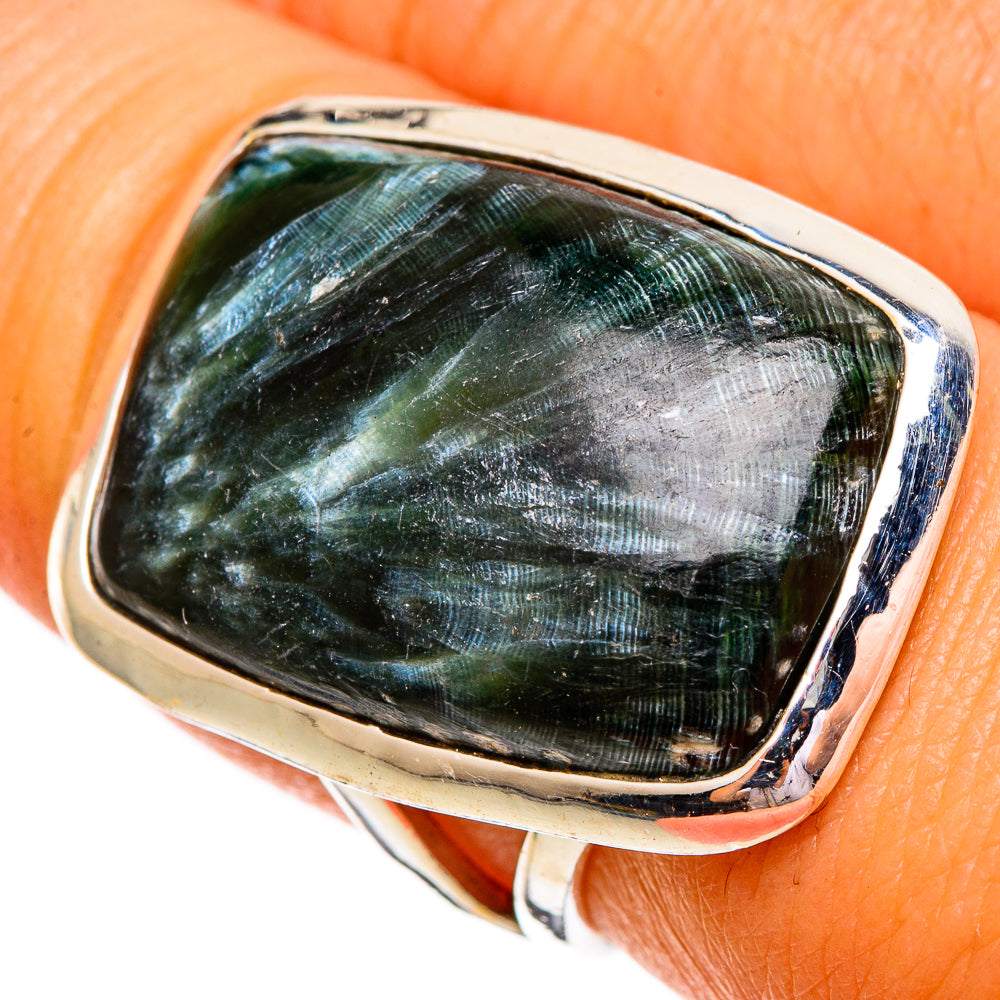 Seraphinite Rings handcrafted by Ana Silver Co - RING110304
