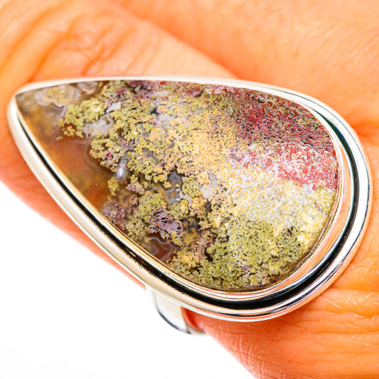 Plume Agate Rings handcrafted by Ana Silver Co - RING110306