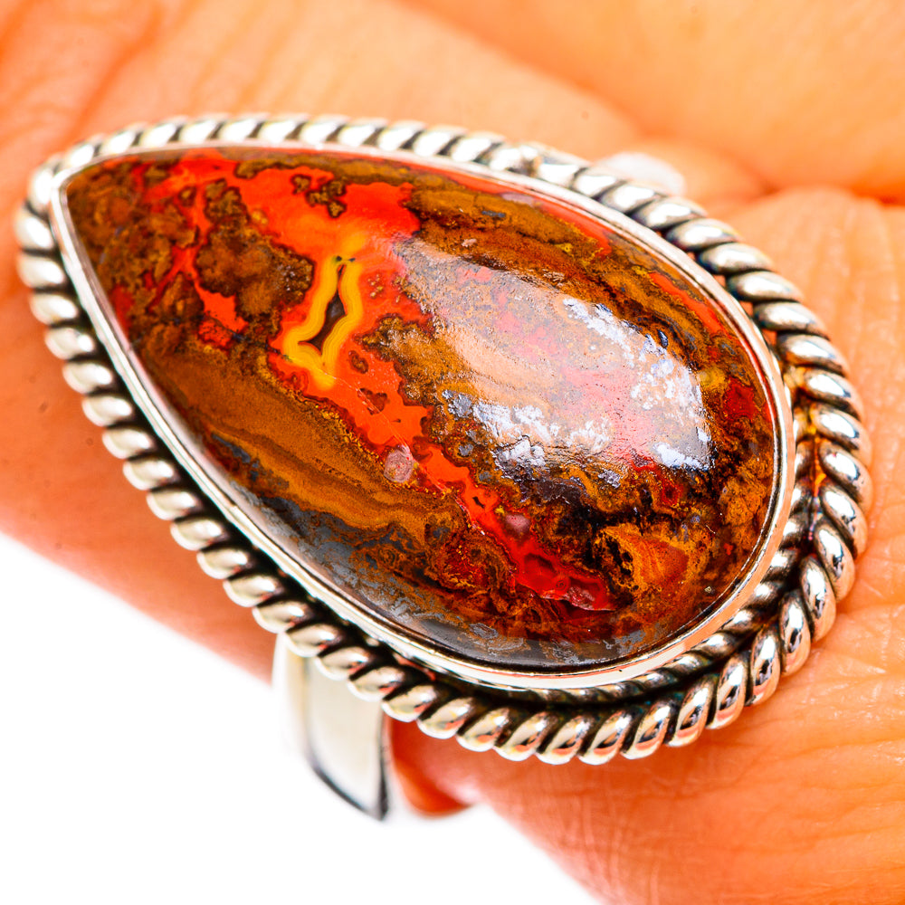 Moroccan Agate Rings handcrafted by Ana Silver Co - RING110309