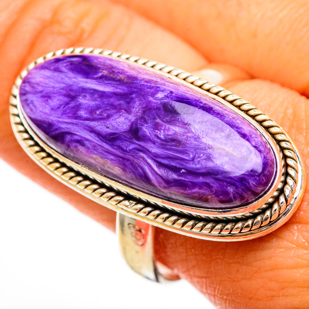 Charoite Rings handcrafted by Ana Silver Co - RING110324