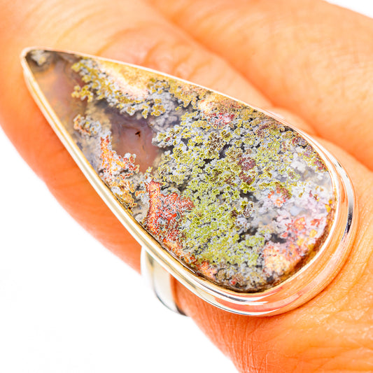 Plume Agate Rings handcrafted by Ana Silver Co - RING110349