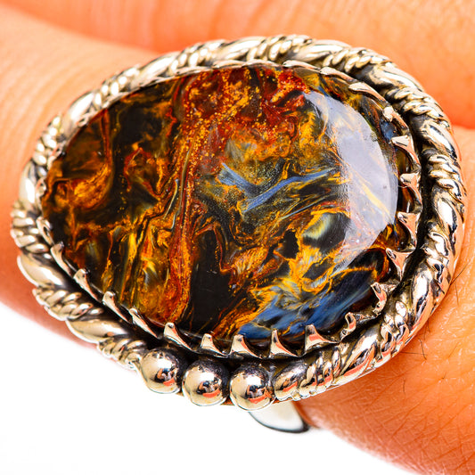 Golden Pietersite Rings handcrafted by Ana Silver Co - RING110367