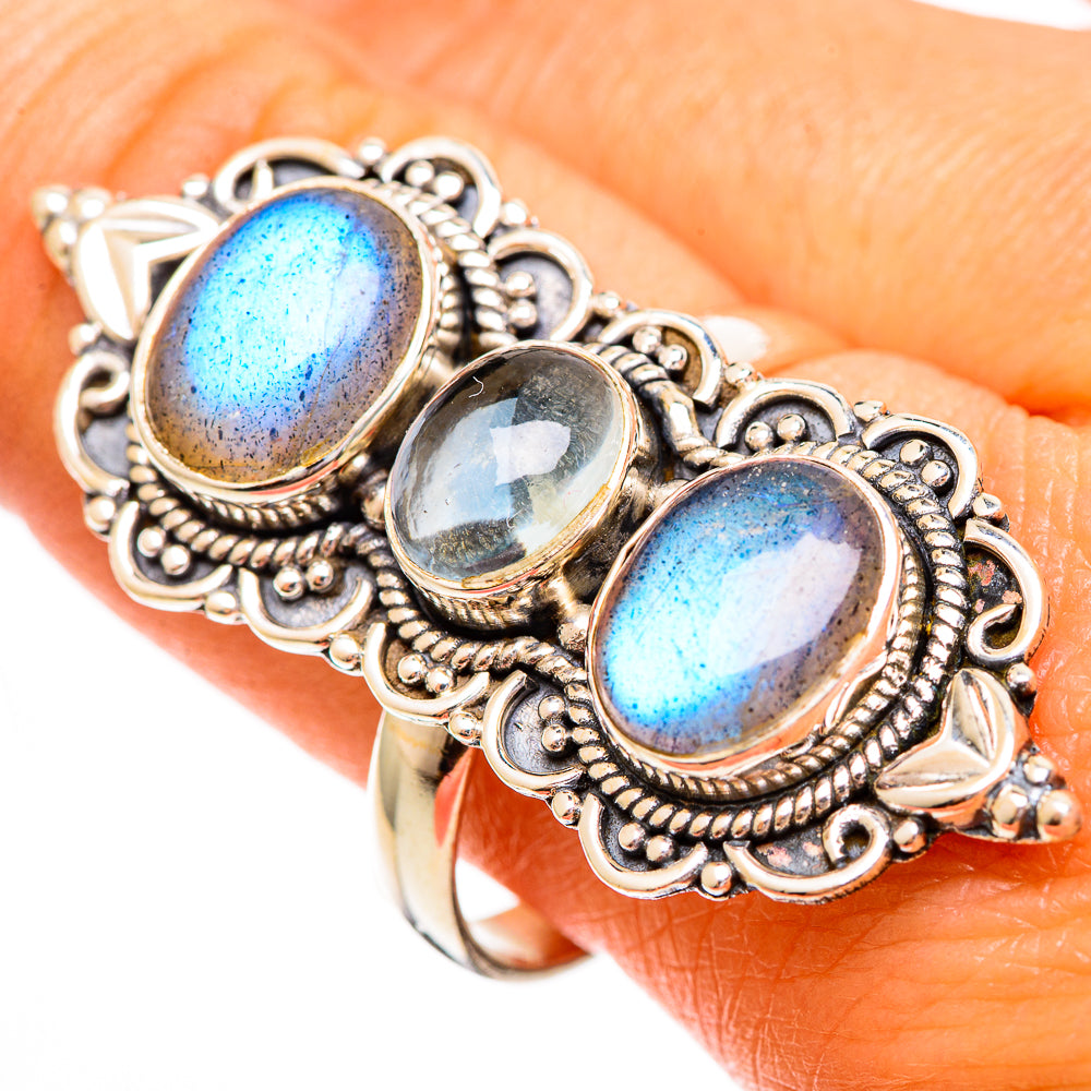 Labradorite Rings handcrafted by Ana Silver Co - RING110378