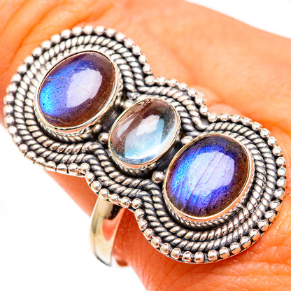 Labradorite Rings handcrafted by Ana Silver Co - RING110380