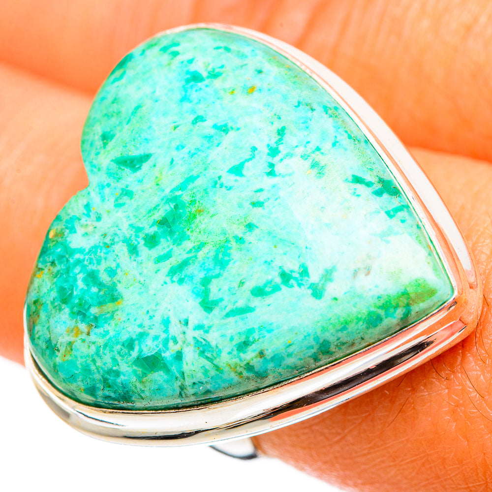 Peruvian Amazonite Rings handcrafted by Ana Silver Co - RING110383
