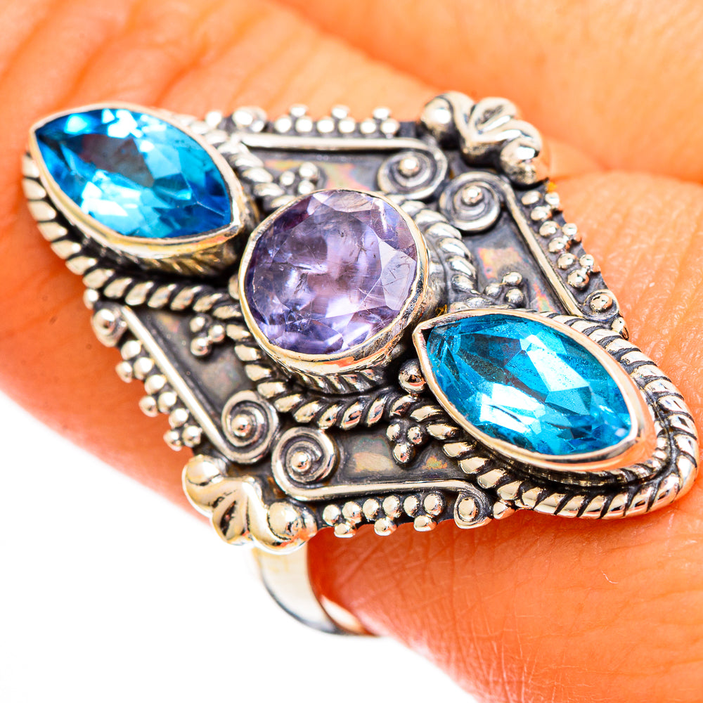 Violet Spinel Rings handcrafted by Ana Silver Co - RING110384