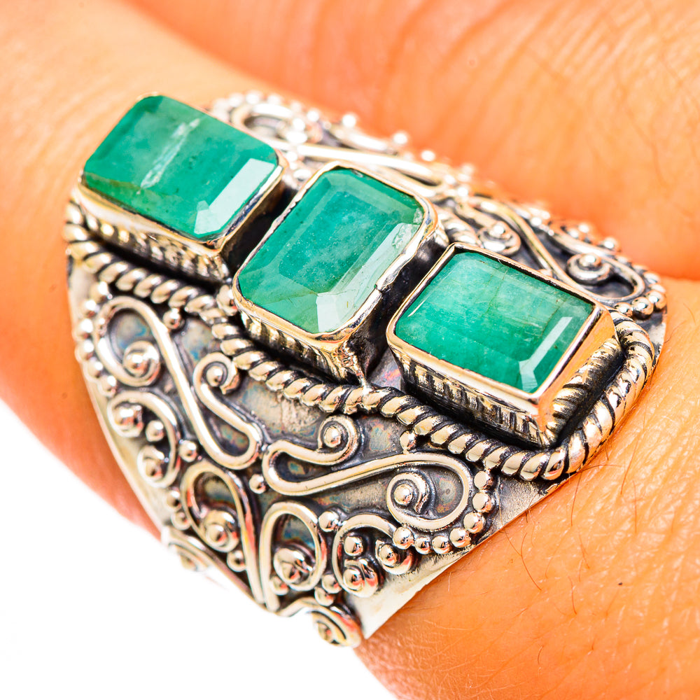 Emerald Rings handcrafted by Ana Silver Co - RING110385