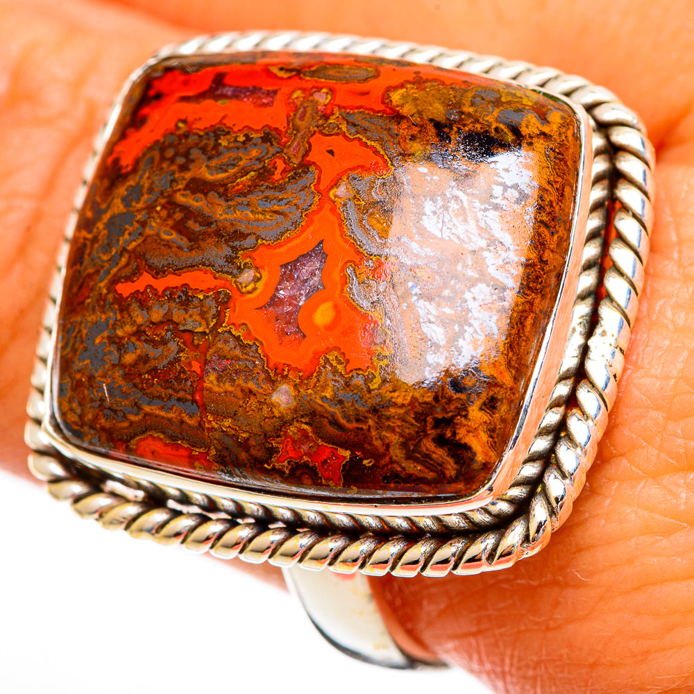 Moroccan Agate Rings handcrafted by Ana Silver Co - RING110388