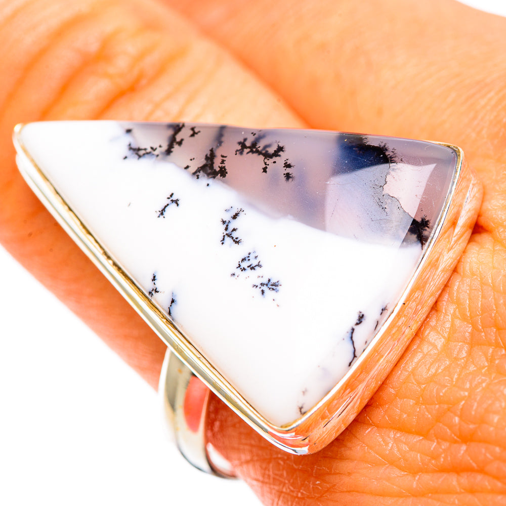 Dendritic Opal Rings handcrafted by Ana Silver Co - RING110410