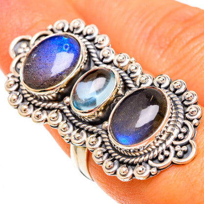 Labradorite Rings handcrafted by Ana Silver Co - RING110416