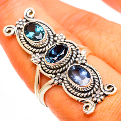 Blue Spinel Rings handcrafted by Ana Silver Co - RING110417