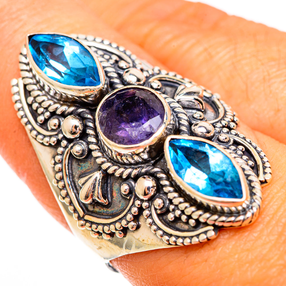 Violet Spinel Rings handcrafted by Ana Silver Co - RING110421