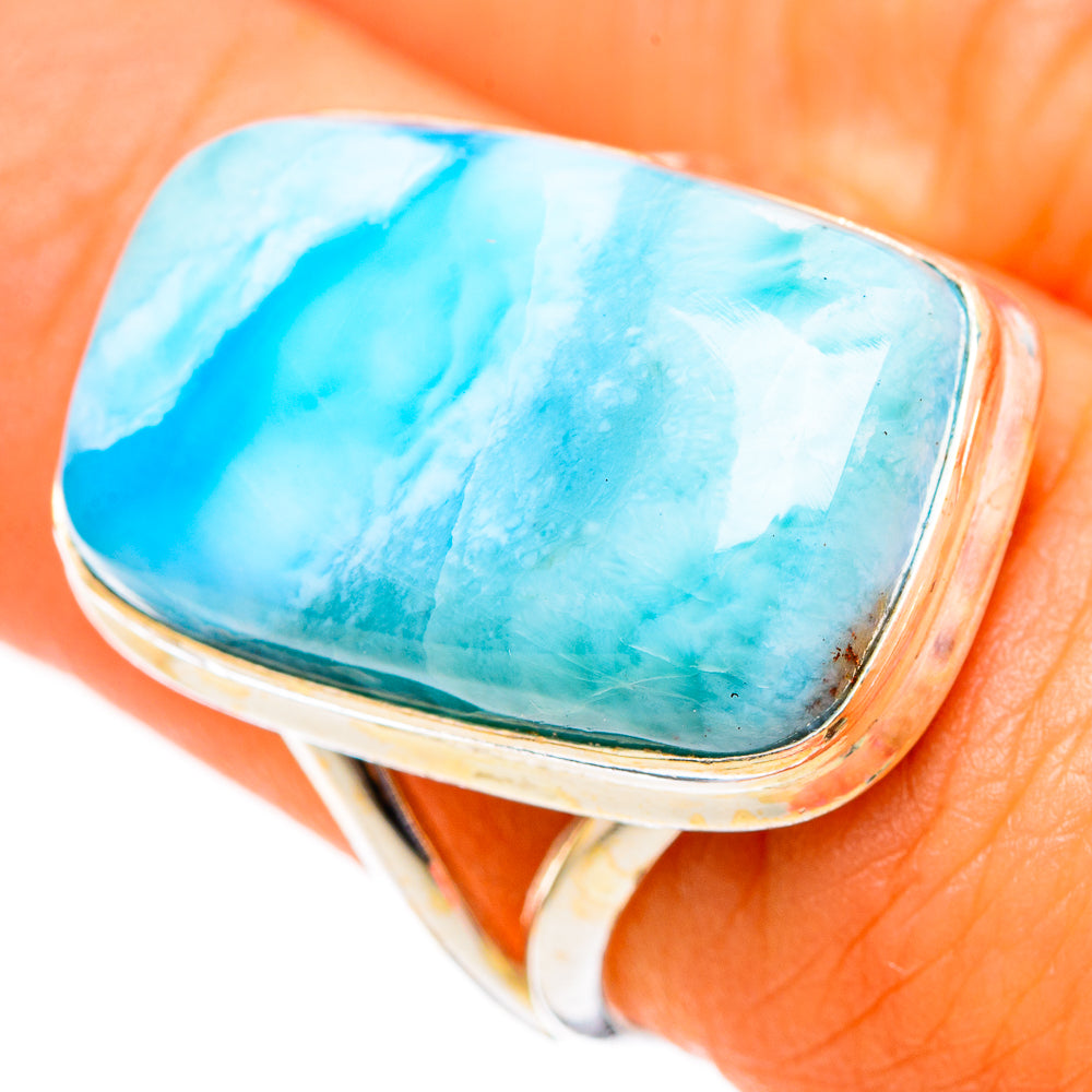 Larimar Rings handcrafted by Ana Silver Co - RING110448