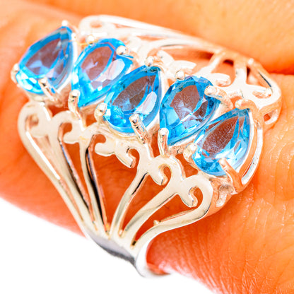 Blue Topaz Rings handcrafted by Ana Silver Co - RING110450