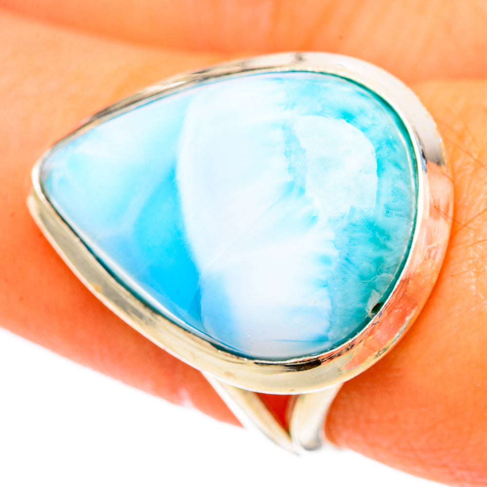 Larimar Rings handcrafted by Ana Silver Co - RING110451
