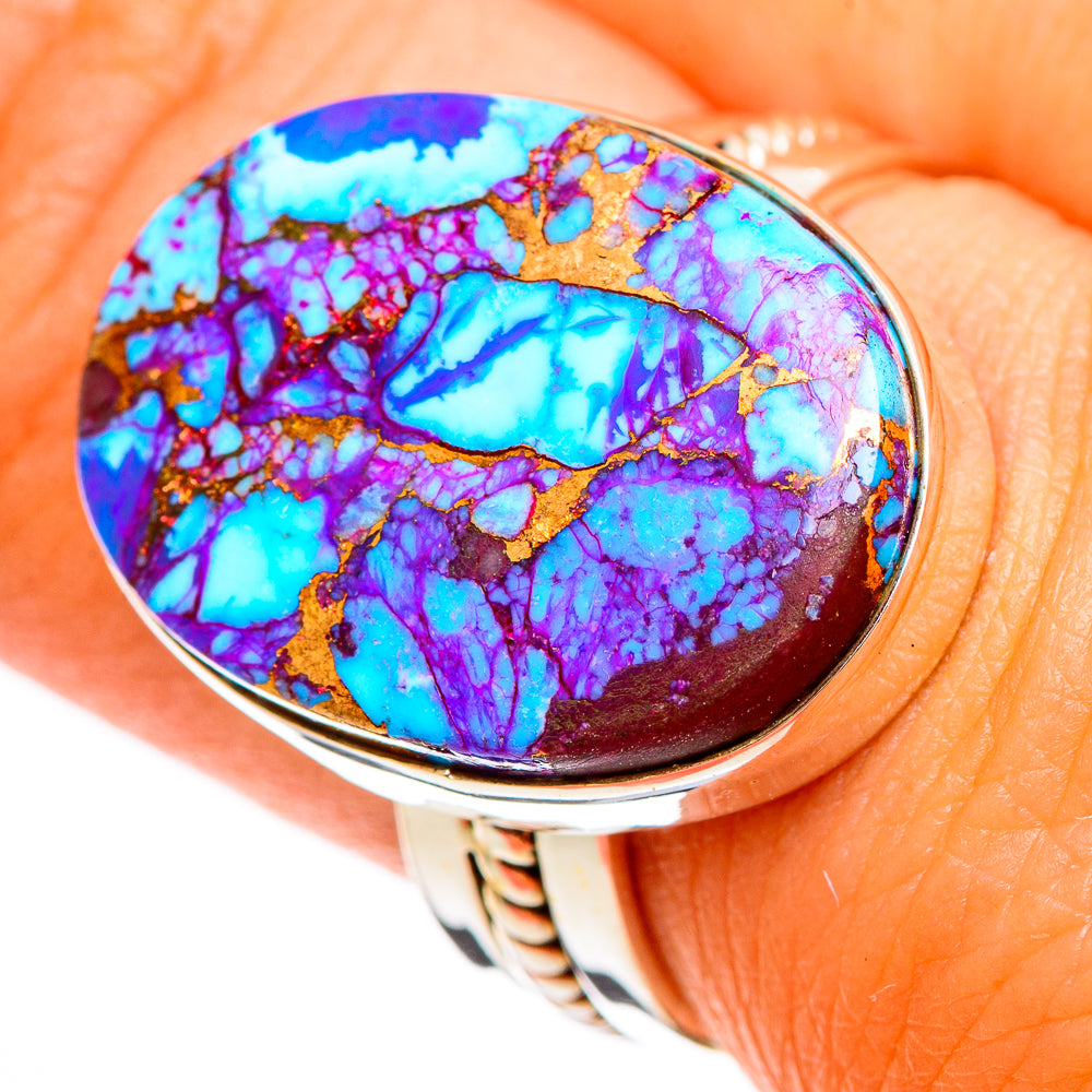 Spiny Oyster Turquoise Rings handcrafted by Ana Silver Co - RING110461