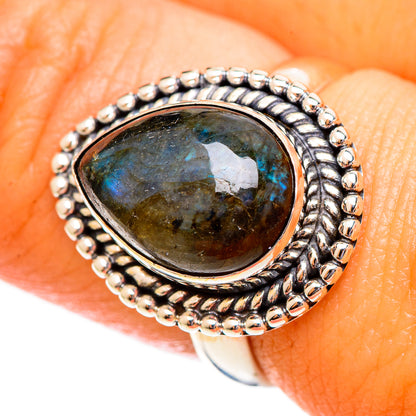 Labradorite Rings handcrafted by Ana Silver Co - RING110478