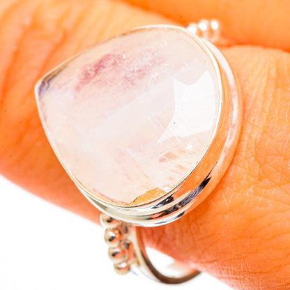 Rainbow Moonstone Rings handcrafted by Ana Silver Co - RING110498
