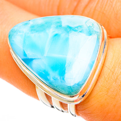Larimar Rings handcrafted by Ana Silver Co - RING110509