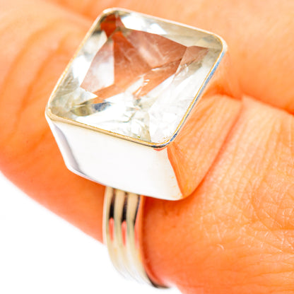 Green Amethyst Rings handcrafted by Ana Silver Co - RING110512