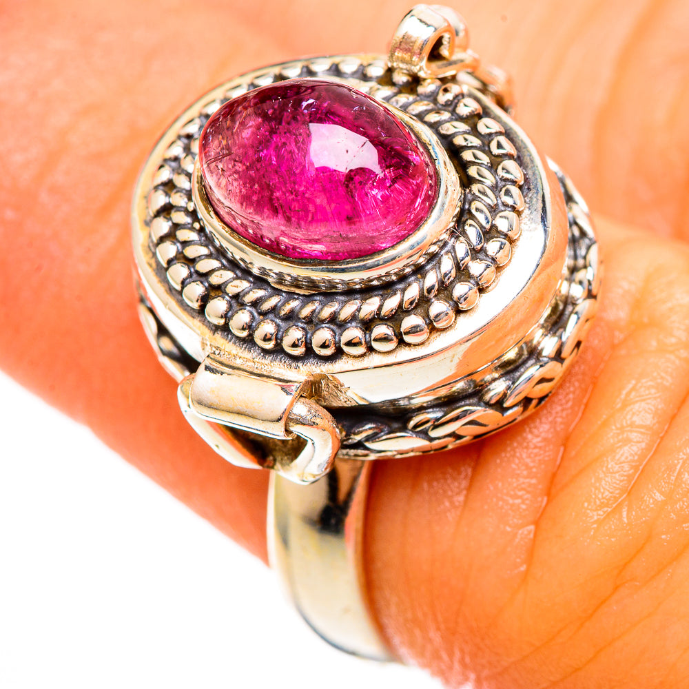 Pink Tourmaline Rings handcrafted by Ana Silver Co - RING110515