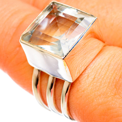 Green Amethyst Rings handcrafted by Ana Silver Co - RING110527