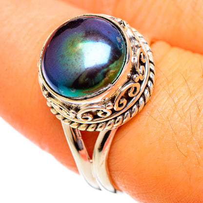 Titanium Pearl Rings handcrafted by Ana Silver Co - RING110531
