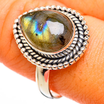 Labradorite Rings handcrafted by Ana Silver Co - RING110532
