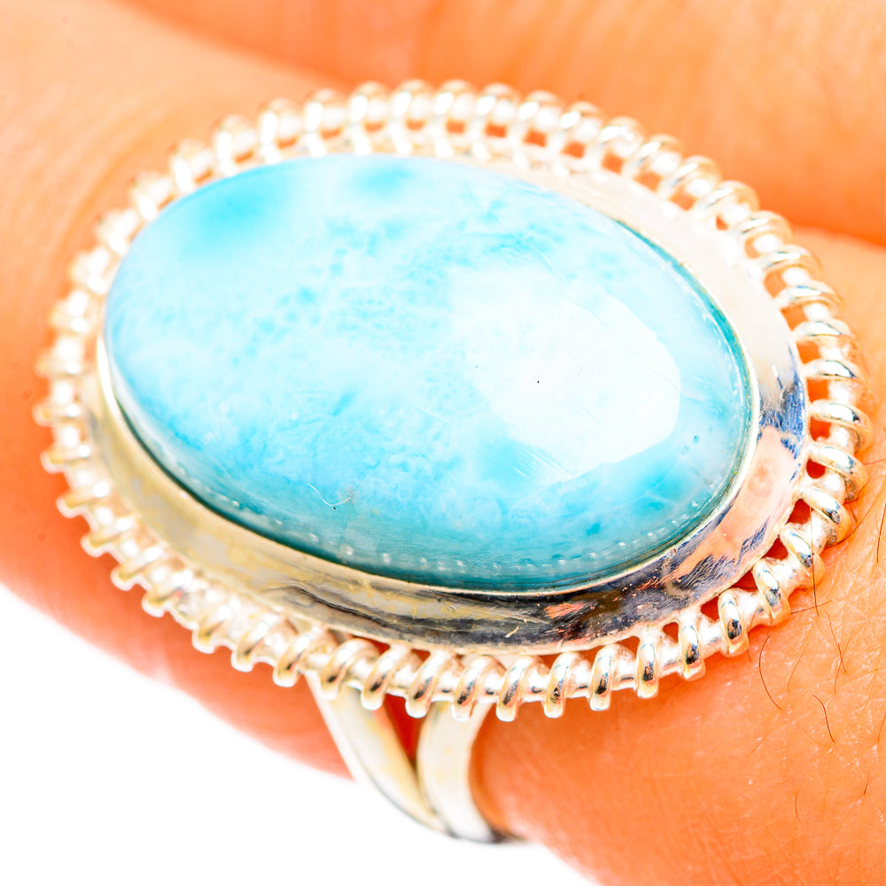 Larimar Rings handcrafted by Ana Silver Co - RING110534