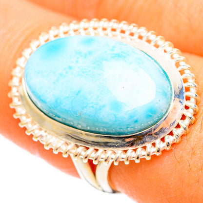 Larimar Rings handcrafted by Ana Silver Co - RING110534