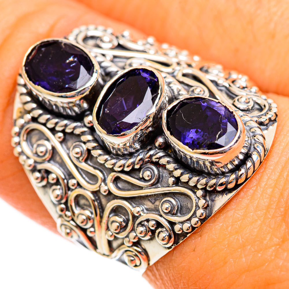 Violet Spinel Rings handcrafted by Ana Silver Co - RING110546