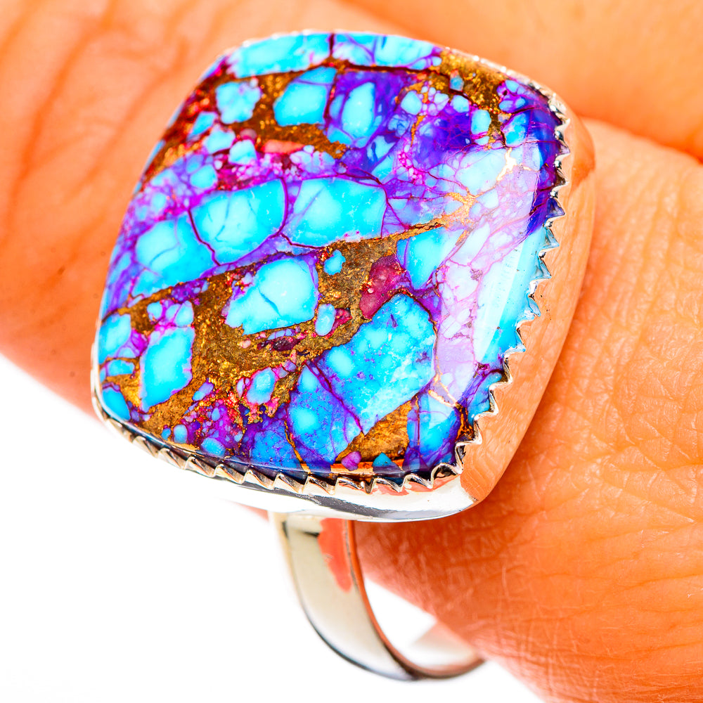 Spiny Oyster Turquoise Rings handcrafted by Ana Silver Co - RING110547