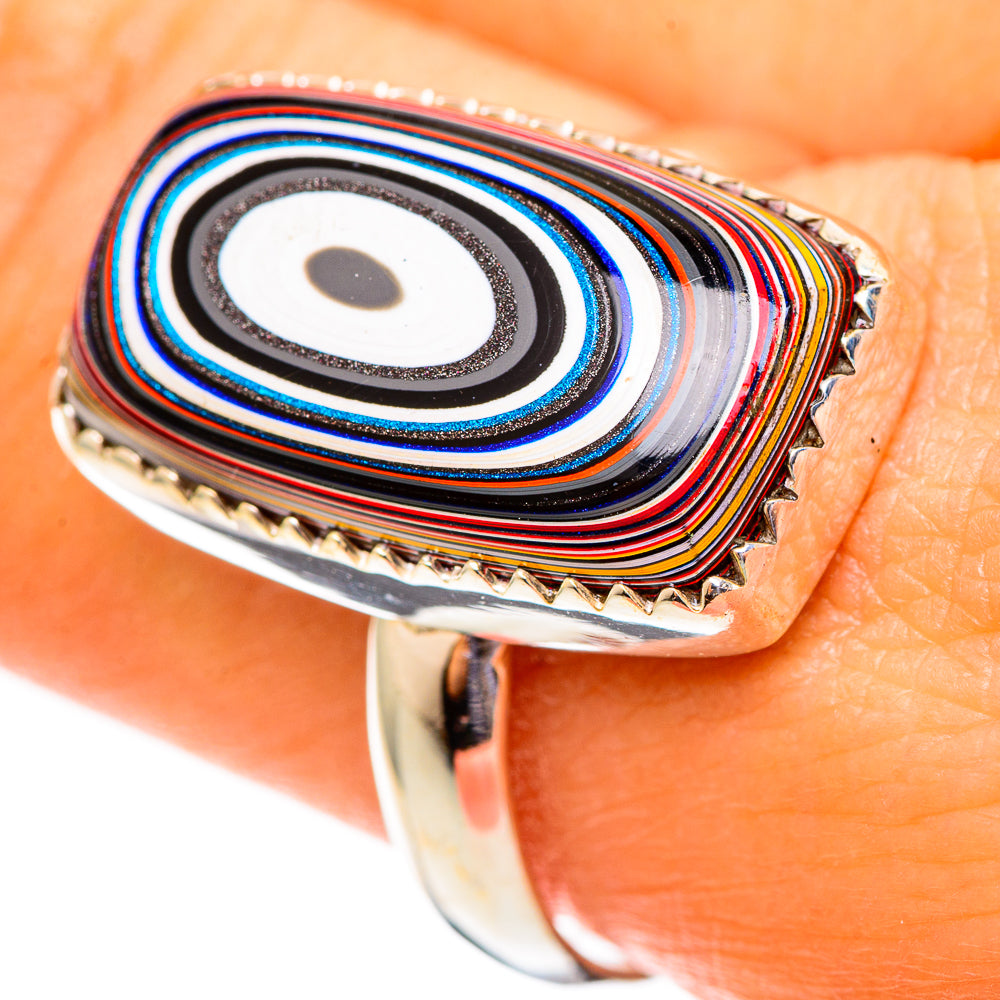 Fordite Rings handcrafted by Ana Silver Co - RING110557