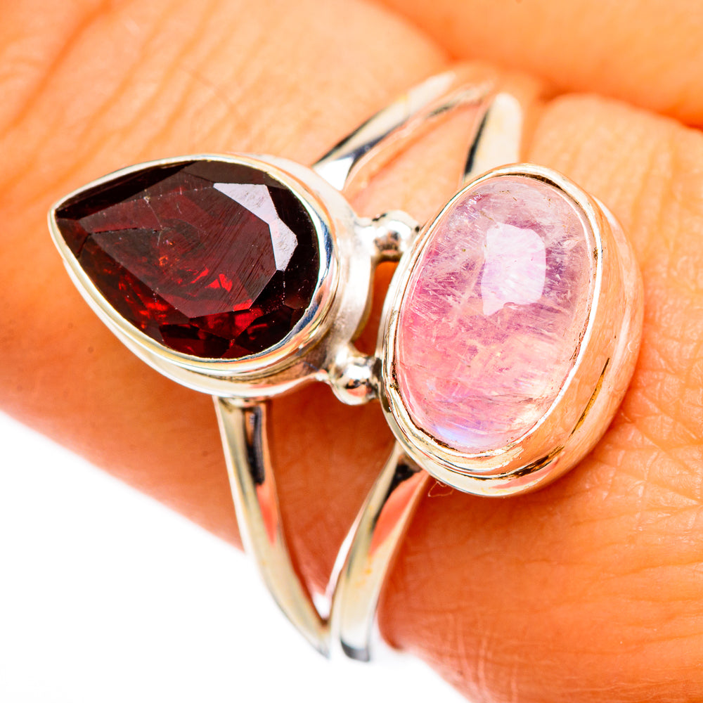 Pink Moonstone Rings handcrafted by Ana Silver Co - RING110558