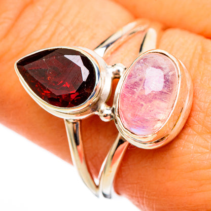 Pink Moonstone Rings handcrafted by Ana Silver Co - RING110558