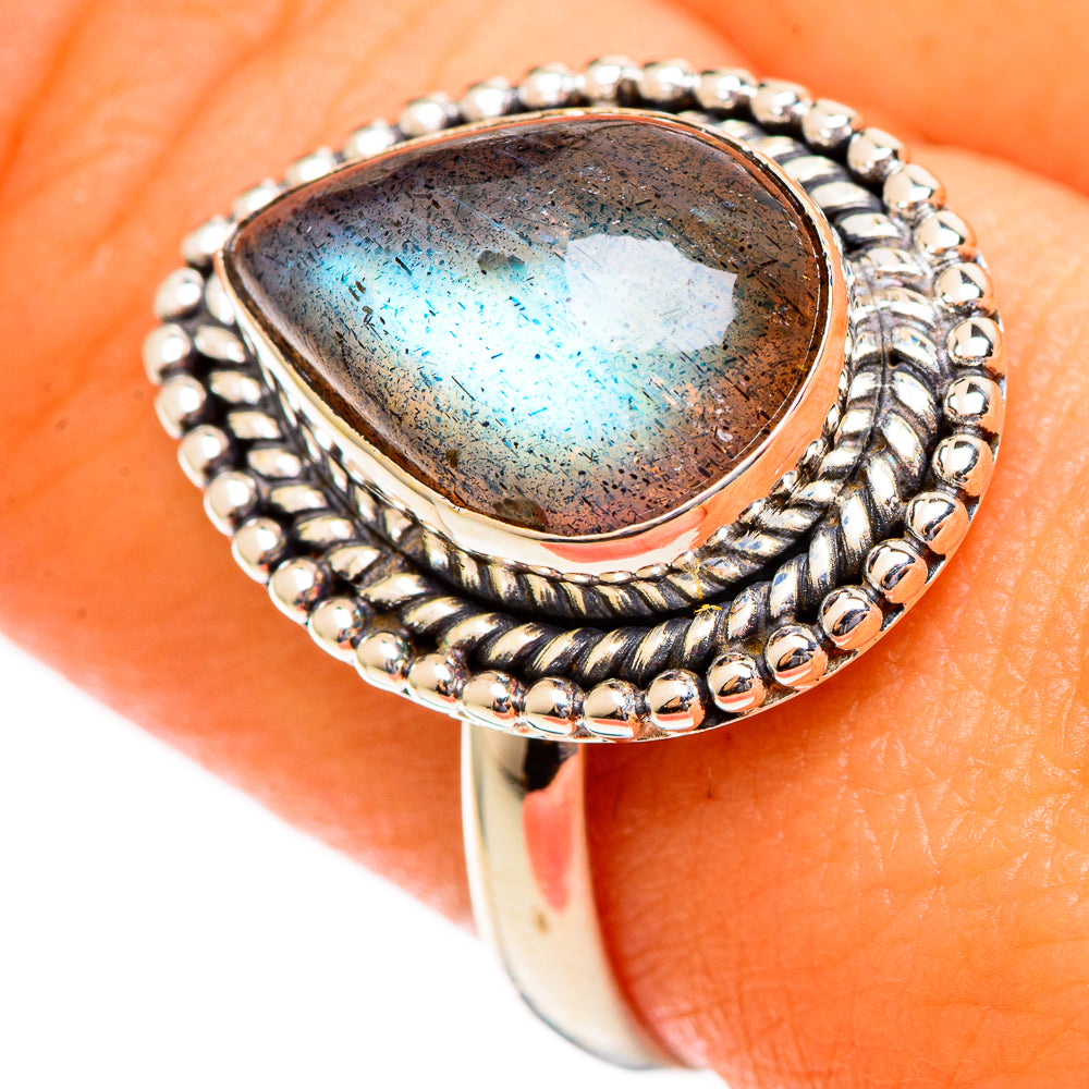 Labradorite Rings handcrafted by Ana Silver Co - RING110560